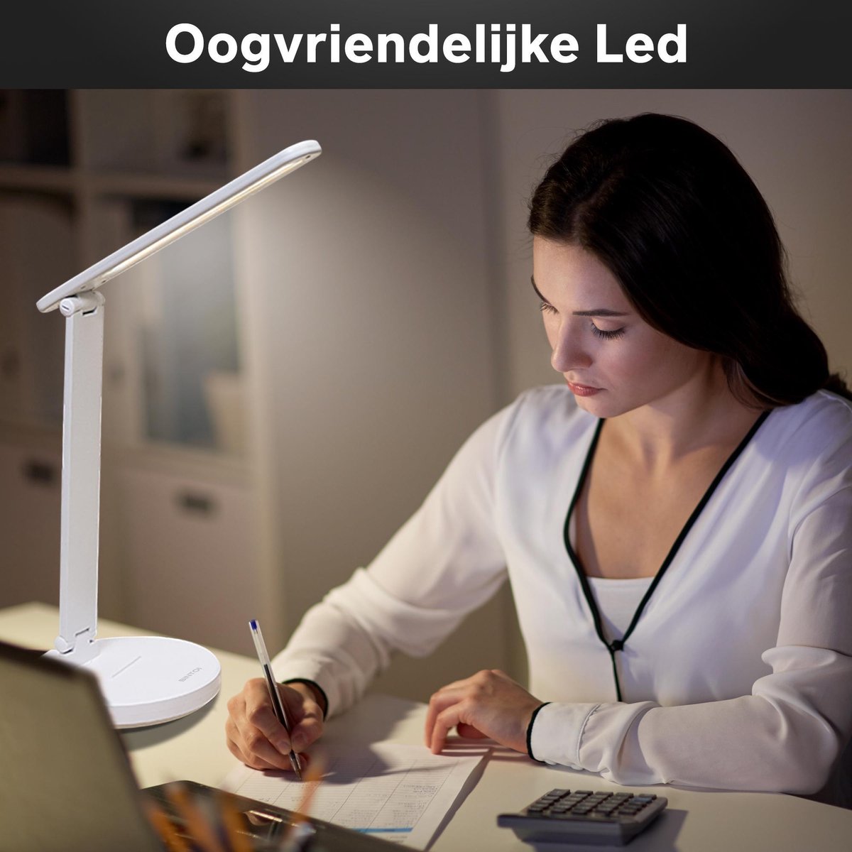 Bintoi® DL100 - Bureaulamp LED - Leeslamp - Bedlamp - Touch Control - Dimbaar - Wit en Warm Licht