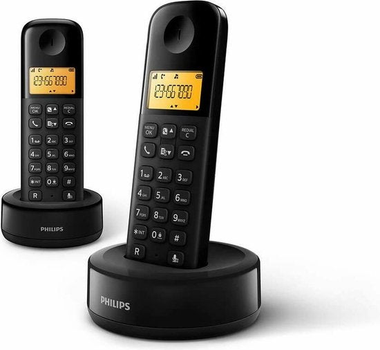Philips D1602B/01 Huistelefoon - DECT Telefoon - 2 Handsets - Zwart