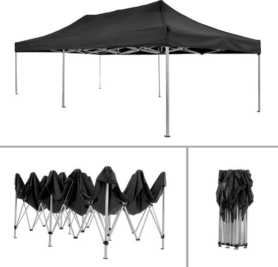 tectake- Partytent Viola 3x6 m met 2 zijdelen zwart - 403159