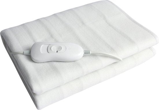alpina Elektrische Deken - Warmtedeken 1 Persoons - Onderdeken - 3 Standen - Wasbaar - 80 x 150cm - Wit