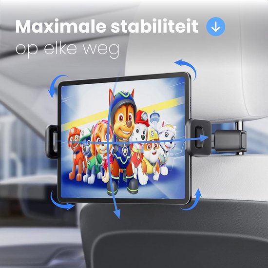 Tablet houder auto - Ipad houder - Hoofdsteun - Tot 18 inch - 360 graden Statief - Luft