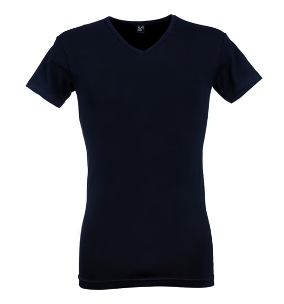Alan Red Oklahoma Heren T-Shirts - Body Fit - V-Hals - Maat L - Navy - 4-Pack - 93% Katoen / 7% Elastaan