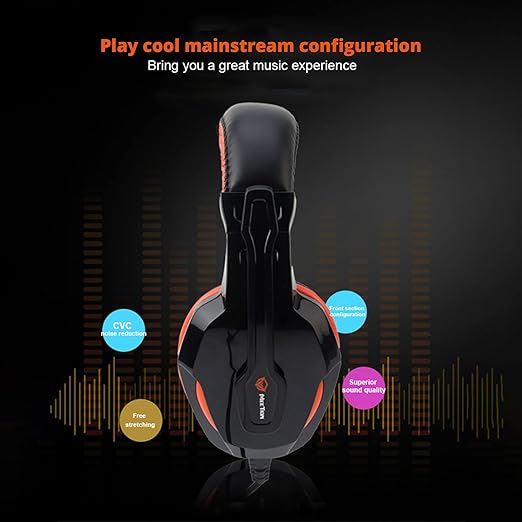 Wired Over Ear Gaming Headset with 3D Surround Sound Technology