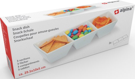 Alpina Snackschaal - Wit - 29,5 x 10 x 5cm