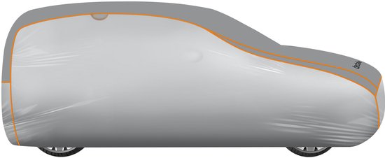 tectake® Autohoes - Autozeil voor Buiten - Hagelbescherming - Waterdicht Deken met 3 Verstelbare Spanbanden - Ademend - Auto Beschermhoes met Opbergtas - Compatibel met vele modellen - Afmeting (LxBxH) 571 x 203 x 145 cm - Voor SUV of Busje