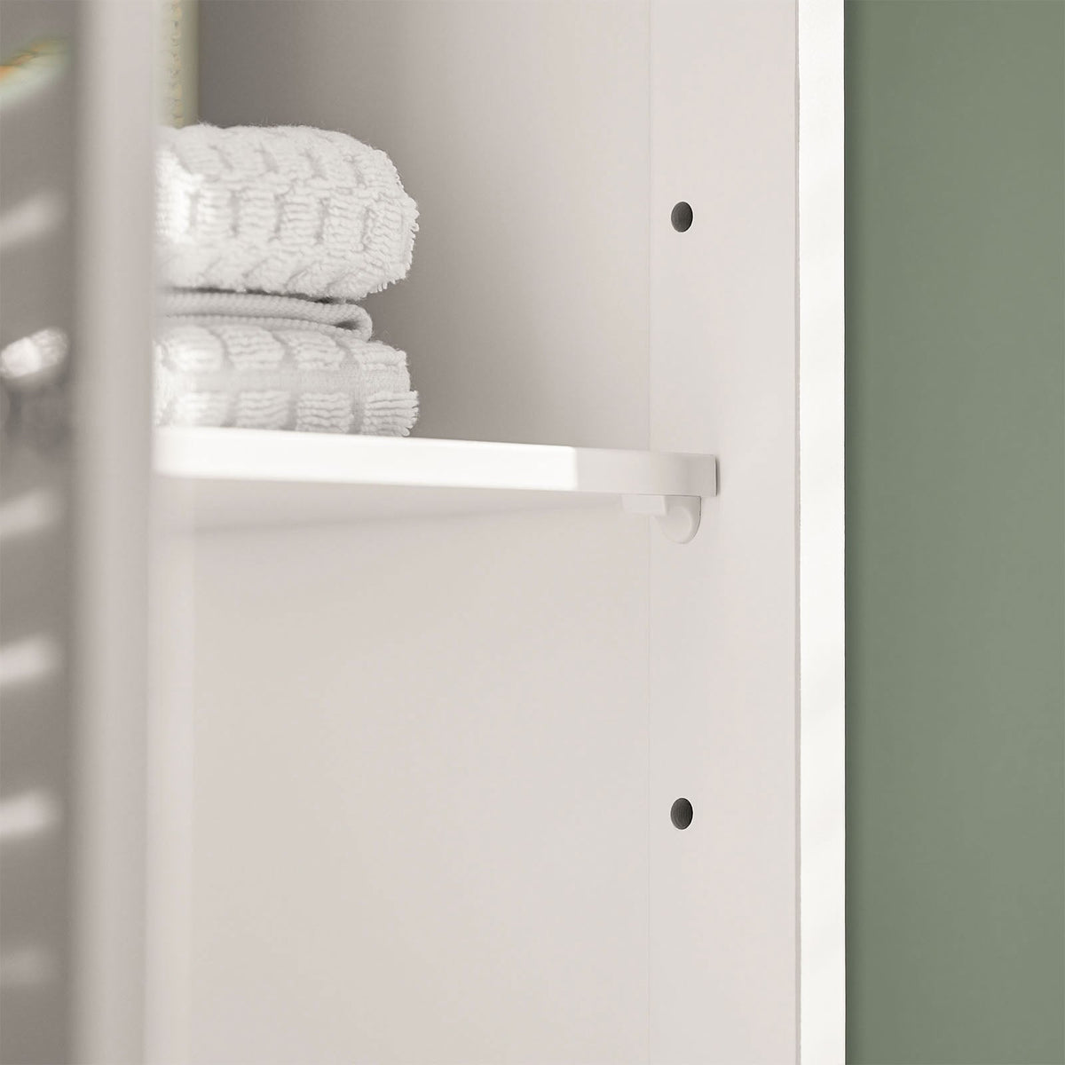 SoBuy Hoge Badkamerkast - Hout - Wit - 32x170x30 cm