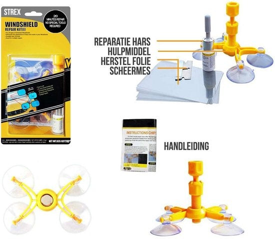 Autoruit reparatie set | Zelf Je Autoruit Repareren | Barst In Ruit Maken | Sterretje In Ruit Repareren | Auto Vooruit