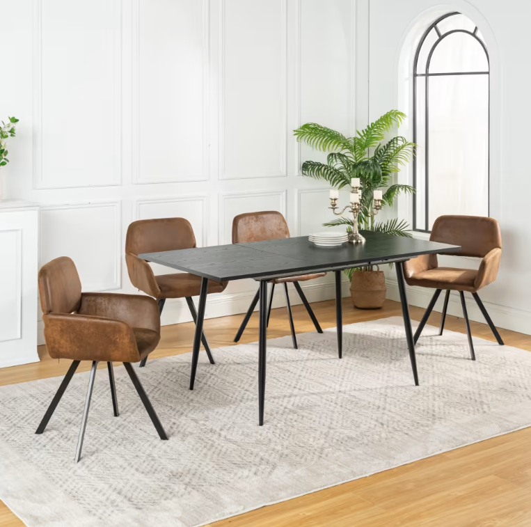 URBAN MEUBLE Eetkamerstoel California suede (set van 2)