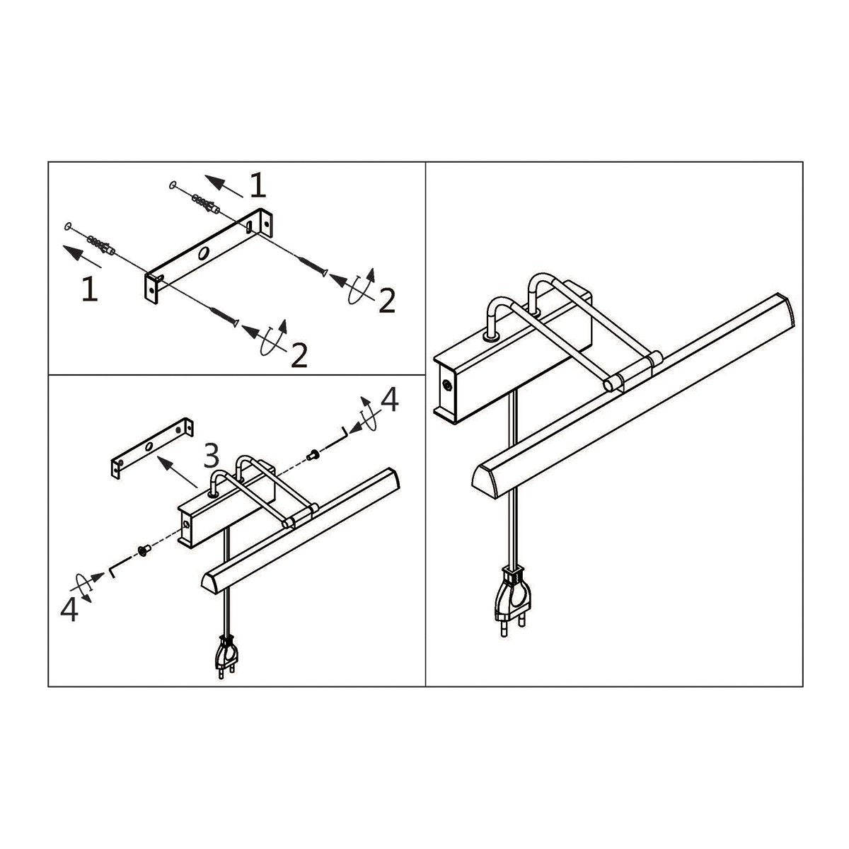 Steinhauer Litho LED - Wandlamp Klassiek - Brons - H:9.4cm - Universeel - Voor Binnen - Metaal - Wandlampen - Slaapkamer - Woonkamer