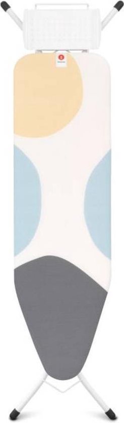 Brabantia Strijkplank B - 124x37 cm Spring Bubbles - met Strijkijzerplateau