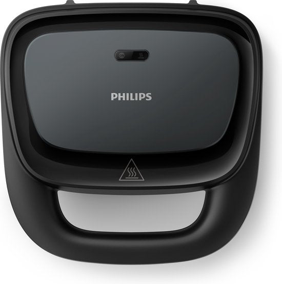 Philips Tosti Apparaat HD2330/90 - 750W - Antiaanbaklaag - Snoeropbergsysteem - Verticaal op te Bergen - Easy Lock Systeem - Zwart