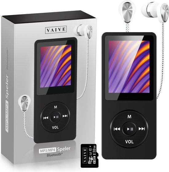 VAIVE HiFi MP3 / MP4 Speler Bluetooth - Voicerecorder - Dicatafoon - FM-radio