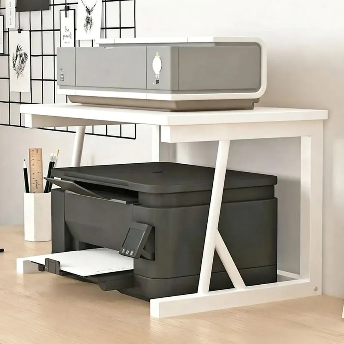 SRD Bureau met Printerrek wit - MDF