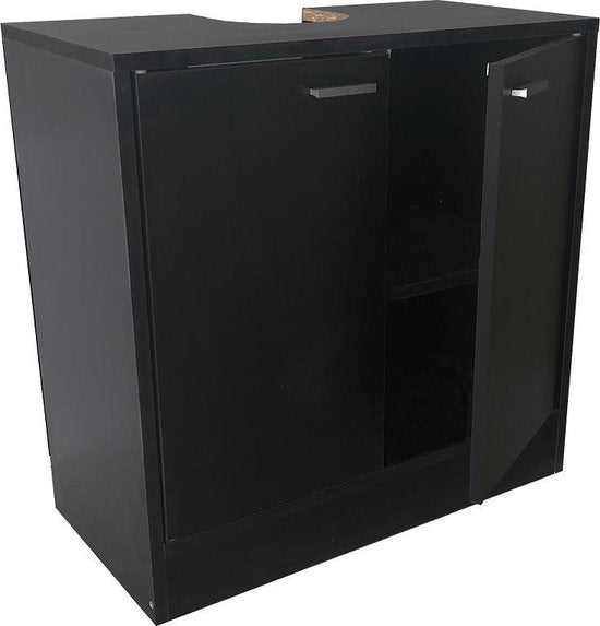 Wastafel onderkast - badkamermeubel - zwart