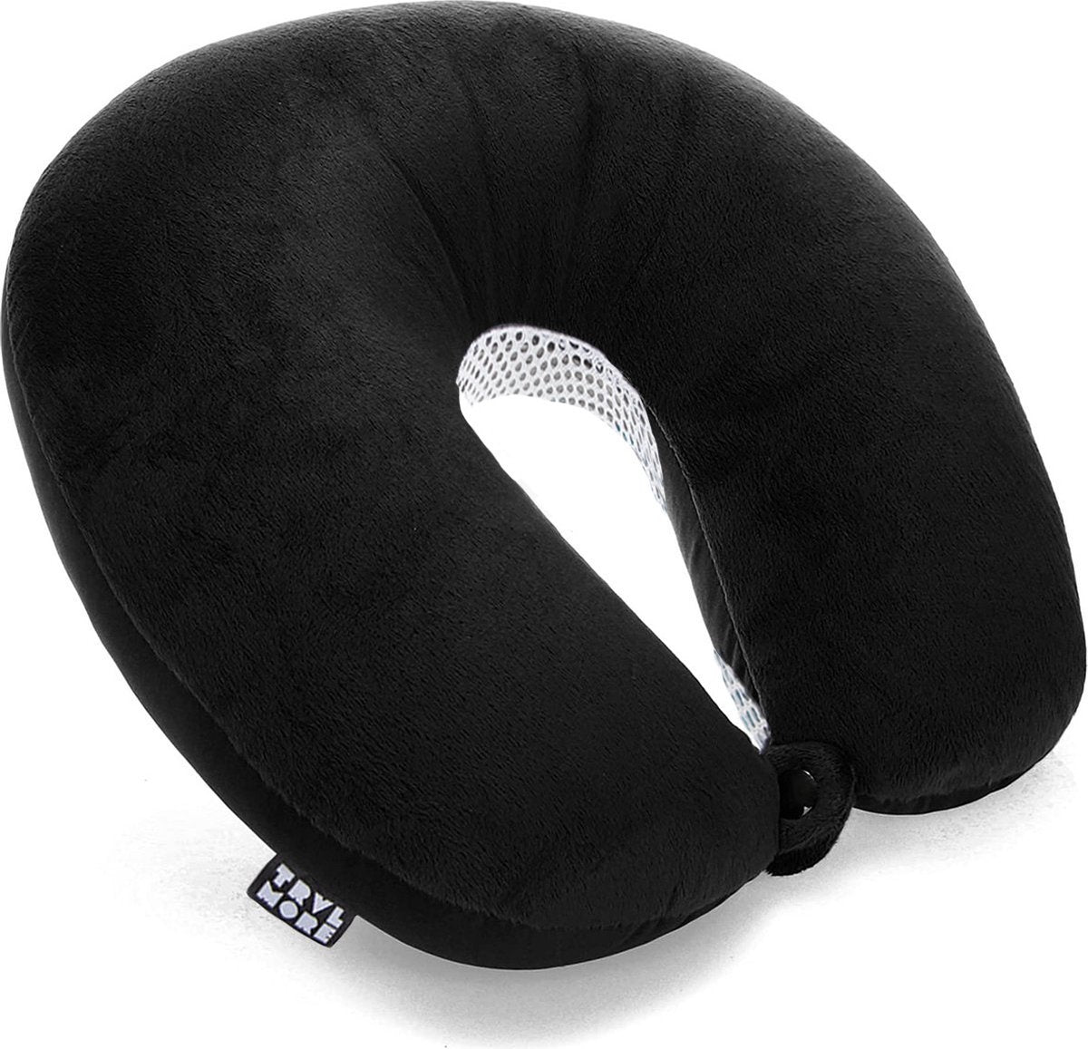 TRVLMORE Nekkussen - Reiskussen voor Vliegtuig en Auto - U Vorm - Memory Foam - Zwart