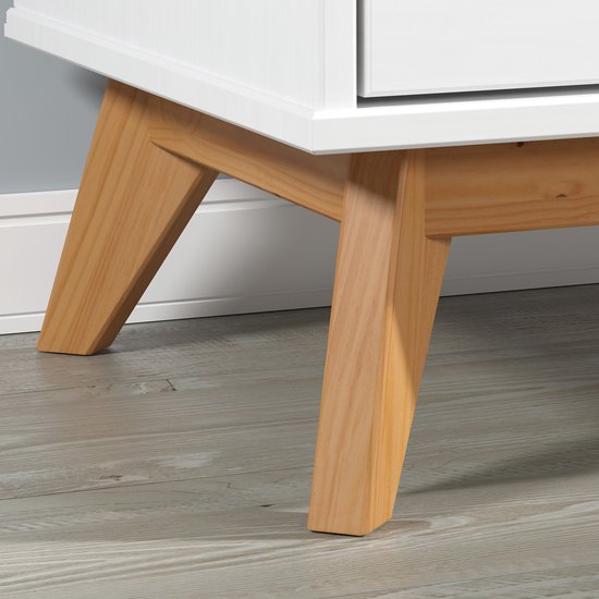 Borneo TV Meubel - Grenen FSC® gecertificeerd - 140x42x40 Wit