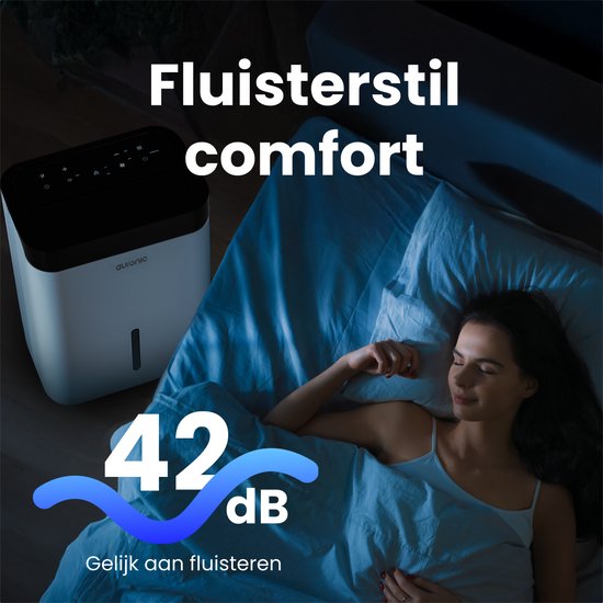 Auronic Luchtontvochtiger en Luchtreiniger - Better Plus Series - Ontvochtigt 12L per dag - 5L Waterreservoir - Slaapkamer, Badkamer, Woonkamer en Kantoor - Vochtvreter voor in Huis - Wit