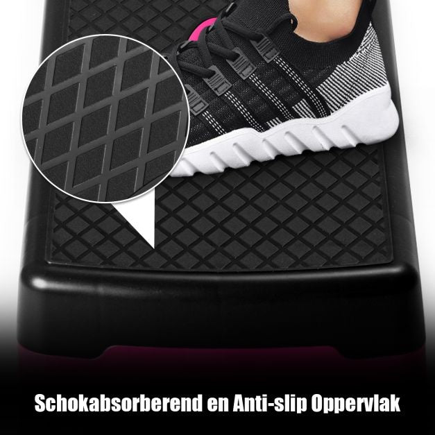 Coast Aerobic Stepper Fitness - Verstelbaar - Zwart/Roze
