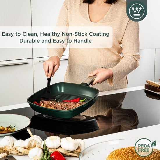 Westinghouse Performance Series Grillpan - Oven Geschikt - 28 cm - Groen