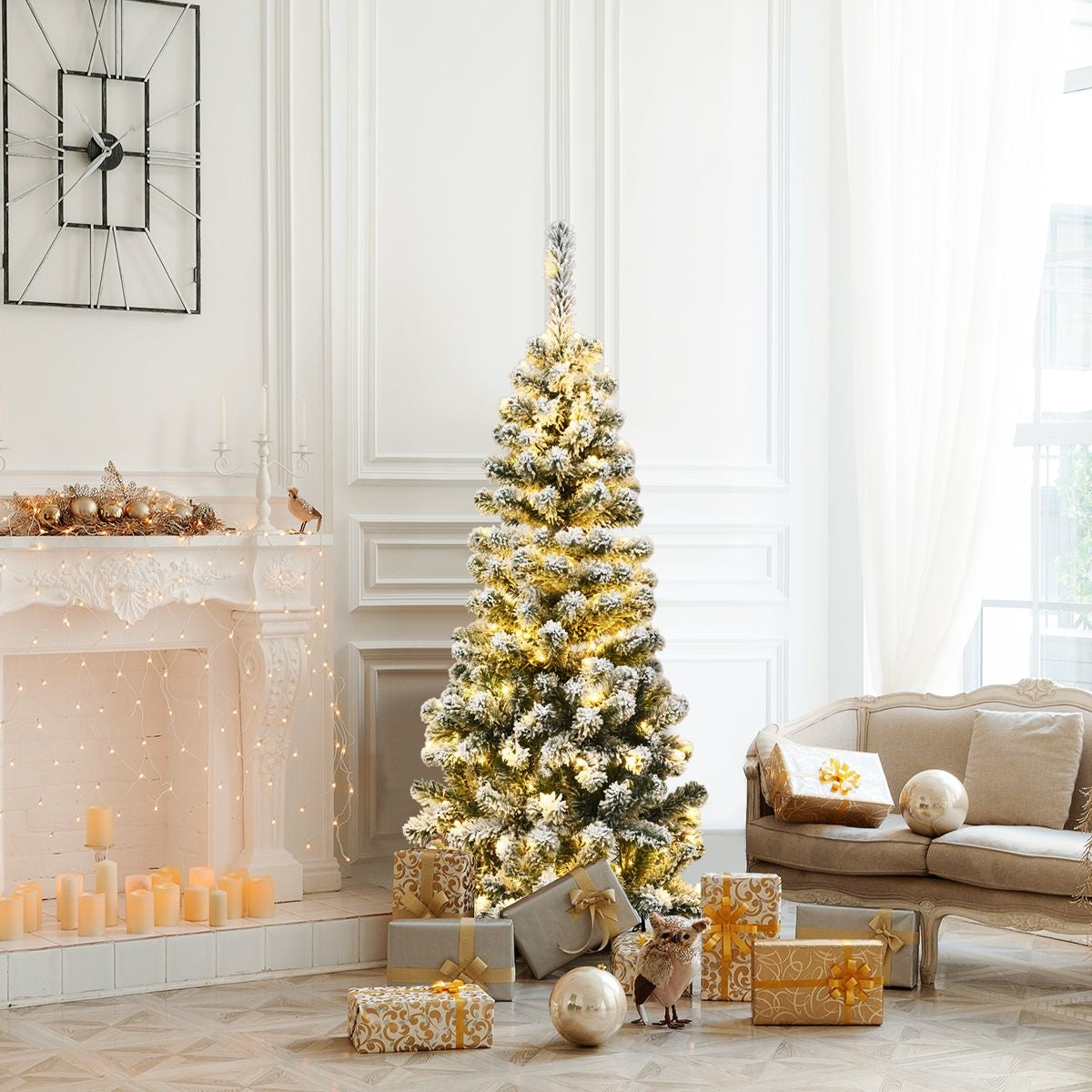 Coast Kunstkerstboom Met Sneeuw EN 150 LED Lampjes - 135cm
