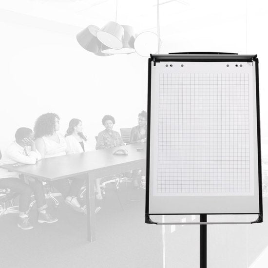 BRASQ Flipoverpapier - 65x98cm - Blanco/Ruit - 80 gram - flipover vellen - 50 vellen - Blanco vellen
