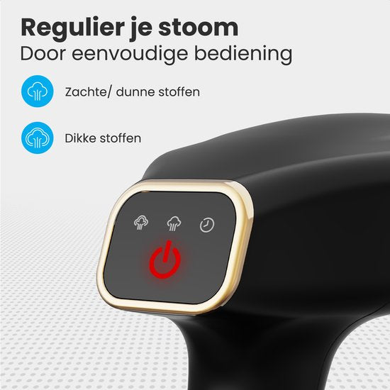 Auronic Kledingstomer - Stoomapparaat - Handstomer voor Kleding en Meubilair - 300ml - Zwart