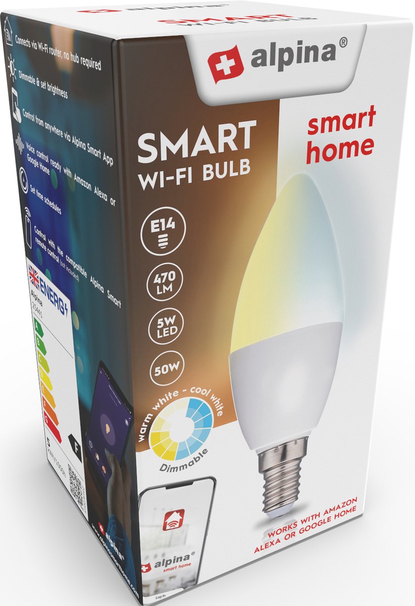 alpina Smart Home LED Lamp - E14 - Slimme verlichting