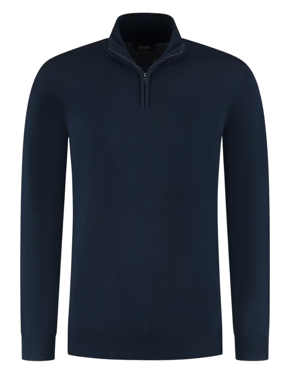 Boston Brothers Half Zip Pullover voor Heren – Maat L – Tijdloze Katoenen Trui met Luxe Breiwerk