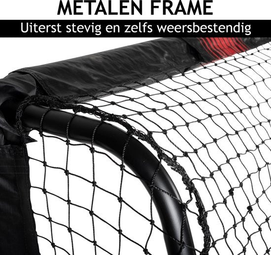 Dunlop Voetbaldoel 240 x 160 x 85 cm – Stevig Metaal – Veilig en Snel Op te Zetten – Voor Kinderen en Volwassenen - Zwart