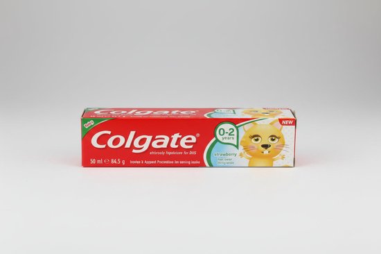 Colgate - Aardbeismaak - Kindertandpasta - Voor 0 tot 2 jaar oud - 50ml