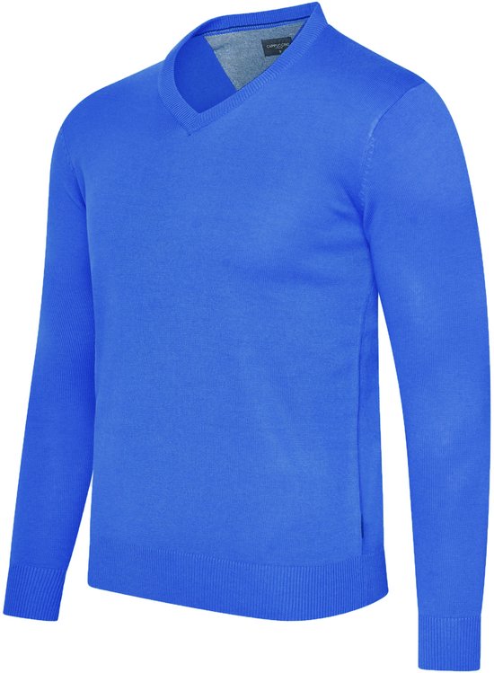 Cappuccino Italia - Heren Trui Salerno Pullover - Blauw - Maat L