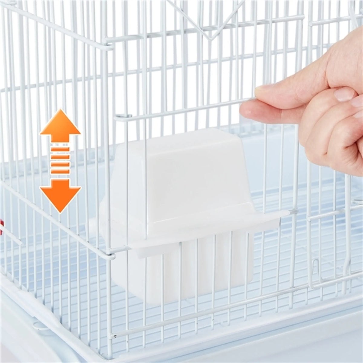 Yaheetech Vogelkooi Met Verrijdbaar Onderstel – Voorzien Van 10 mm Tralieafstand En Uitneembare Bodemlade En Inclusief Speelgoedset – Voor Parkieten En Kanaries – Wit Gepoedercoat Metaal – 46 x 35,5 x 158,5 cm
