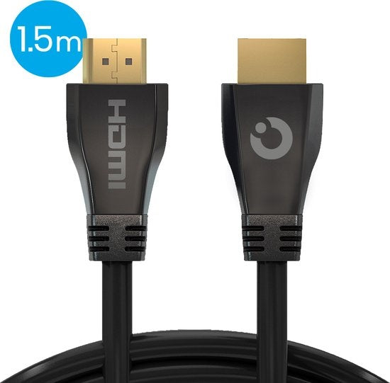 Auronic HDMI Ultra High Speed 2.1 Kabel - Ethernet - Male to Male Cable - Zwart - 1.5 meter