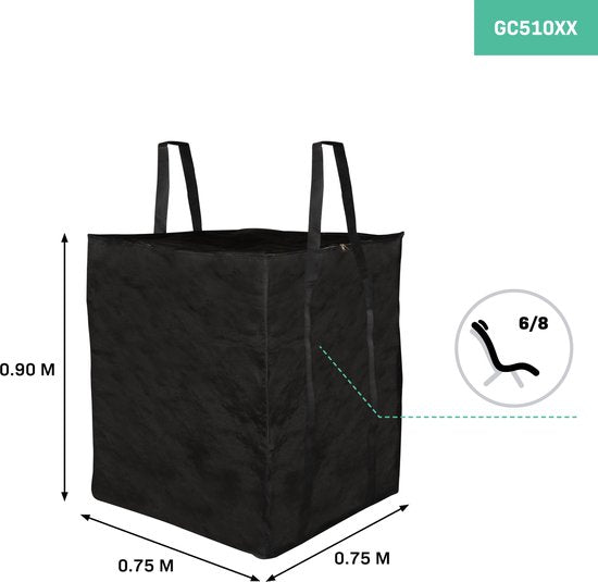 VONROC Premium opbergtas voor lounge/tuinset kussens – 75x75x90cm – Voor 6 tot 8 kussens