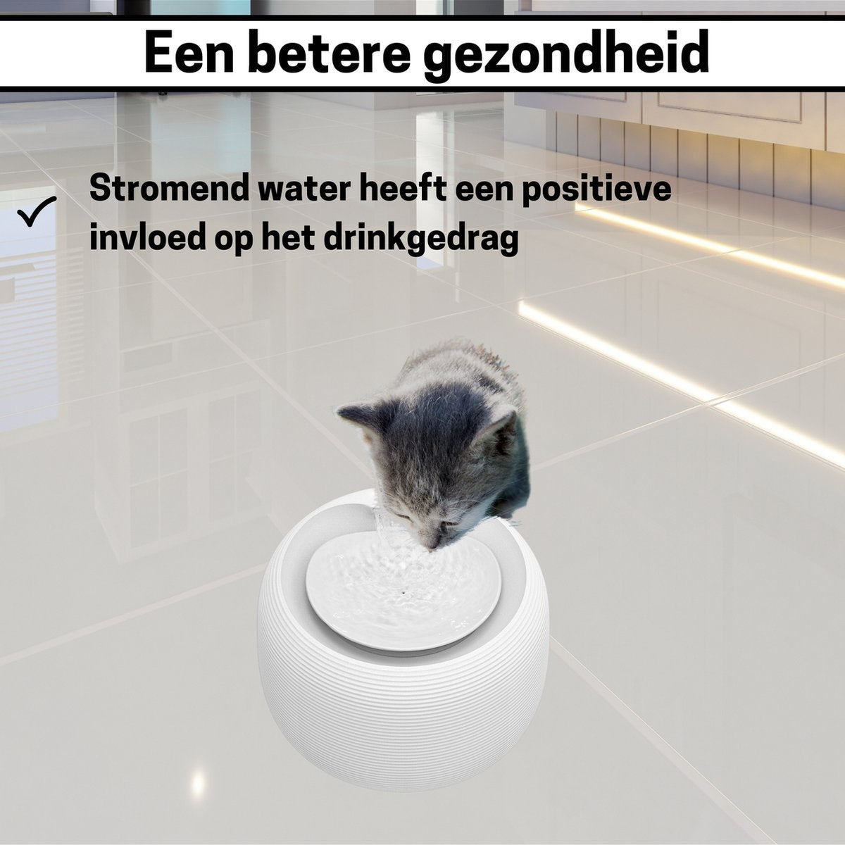 BOME Drinkfontein voor Katten en Honden - 2.5 Liter - Automatische Spoeling - Inclusief 2 Filters