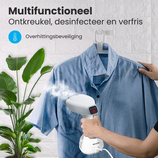 Auronic Kledingstomer - Stoomapparaat - Handstomer voor Kleding en Meubilair - 300ml - Steamer - Wit