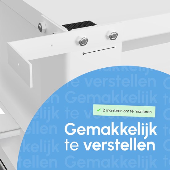 Bodo® Muuranker set Wit - Voor de Bodo wasmachine verhoger