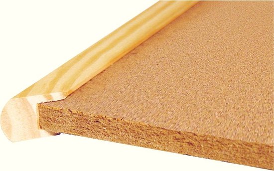 Esselte Prikbord - Kruk - 80x60cm - Met speldjes - Natuurbruin