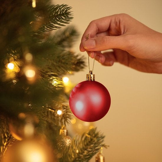 tectake - Set van 86 kerstballen rood - 403324
