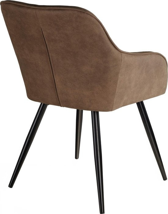 tectake® - Stoel Marilyn stof bruin / zwart SKU: 403667