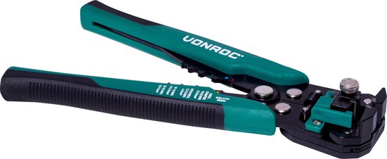 VONROC Professionele automatische striptang - krimp- en isoleertang - Met 270-delig accessoireset
