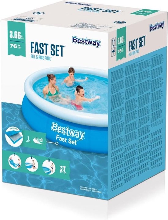 Bestway Fast Set zwembad 366 cm