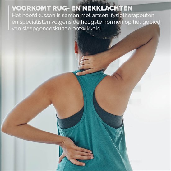 BREND BR-2215 CloudComfort Hoofdkussen voor alle Slaapposities – Memory Foam - Met Warme en Koele Kant - Aanpasbaar Comfort - Wit