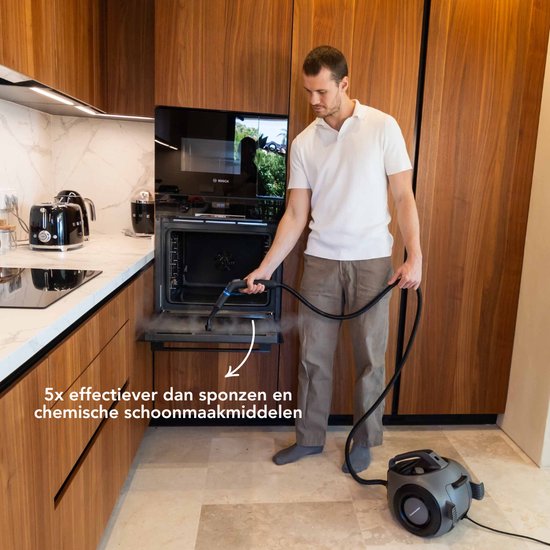 Techweise TS2 Stoomreiniger - 100+ oppervlakten - 50 minuten lang stomen - 4 bar - Reinigingsmachine - Stoomreiniger vloer