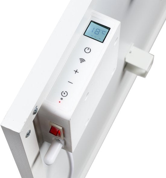 Infrarood paneel – Princess Elektrische kachel 700W - 125x 65 cm - Infrarood kachel - Infrarood Verwarmingspaneel 348070 – Inclusief mobiele app – Smart - WiFi - met App - Vrijstaand/Wandmontage - Energiezuinig - Infrarood paneel verplaatsbaar - Wit