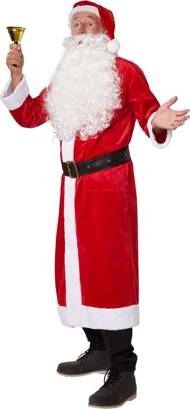 Dressforfun Mantel kerstman klassiek XXL - verkleedkleding kostuum halloween verkleden feestkleding carnavalskleding carnaval feestkledij partykleding - 303467