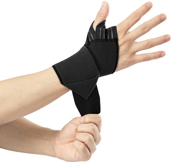 Wellhealth - Knie- of polsbrace voor pijnverlichting en ondersteuning - Kniebrace - S/M - 1 stuk