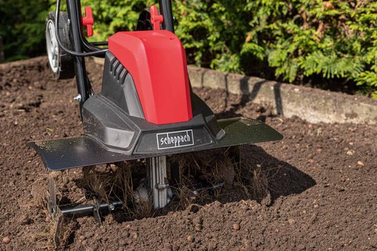 Scheppach Elektrische Tuinfrees MTE460 1500W – Grondfrees & Cultivator – 45 cm Werkbreedte – 22 cm Werkdiepte – 24 Messen voor Moestuin, Borders en Gazons