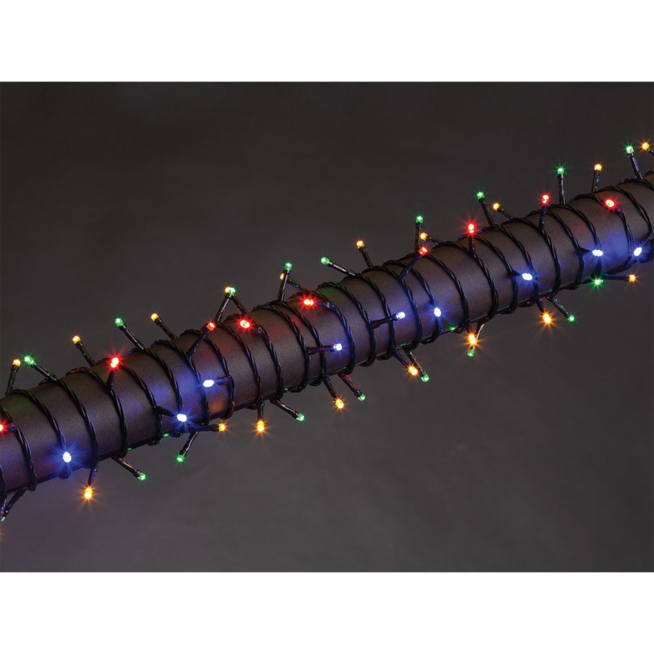 Wega LED, lichtslinger, 12 m, 80 leds, veelkleurig, groene kabel, voor binnen en buiten, 24 V