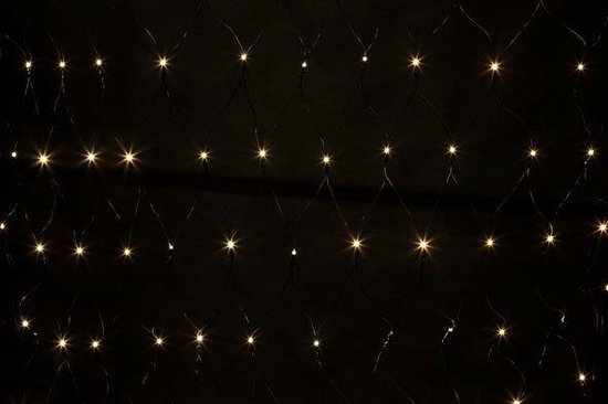 Netlight Led 2x2m 144l Warmwit Steadyzwarte Draad - 36v - Ext. 2m